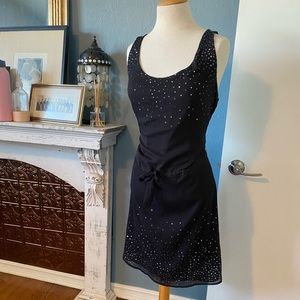Old navy sleeveless black dress with sequined detail